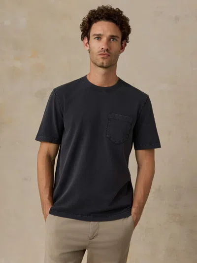 Faherty Short-sleeve Recycled Cotton T-shirt In Black