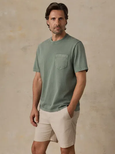Faherty Short-sleeve Recycled Cotton T-shirt In Green