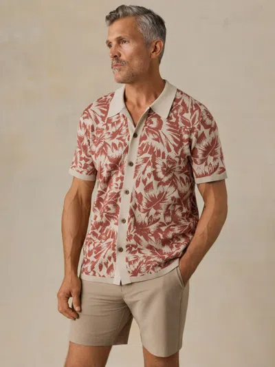 Faherty Short-sleeve Sweater Shirt In Multi