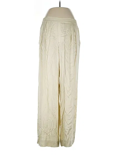 Pre-owned Faherty Silk Pants In Ivory