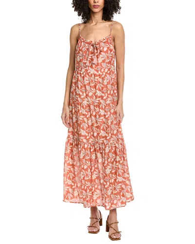 Faherty Silk-blend Sun Chaser Maxi Dress In Pink