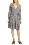 FAHERTY SIRENE FLORAL LONG SLEEVE DRESS