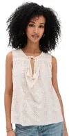 Faherty Skylar Top In Sunburst Dobby