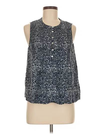 Pre-owned Faherty Sleeveless Blouse In Blue