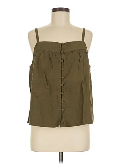 Pre-owned Faherty Sleeveless Blouse In Green