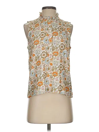 Pre-owned Faherty Sleeveless Blouse In Orange
