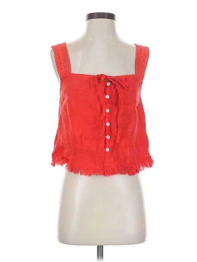 Pre-owned Faherty Sleeveless Blouse In Red
