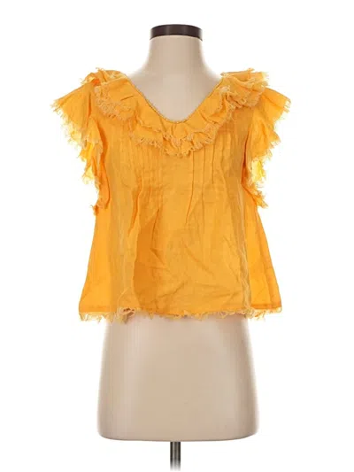 Pre-owned Faherty Sleeveless Blouse In Yellow