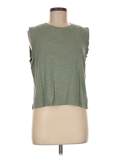 Pre-owned Faherty Sleeveless Top Green Boatneck Tops