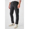 Faherty Slim Straight Leg Stretch Terry Cloth Pants In Onyx Black