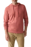 Faherty Slub Cotton Hoodie In Fall Red