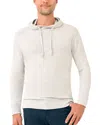 Faherty Slub Cotton Hoodie In Light Grey Heather