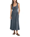 Faherty Smocked Waist Midi Dress In Navy Riverton Ditsy