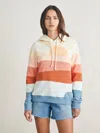 Faherty Soleil Pieced Hoodie In Sahara Sun