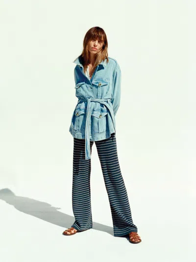 Faherty Solstice Denim Safari Jacket