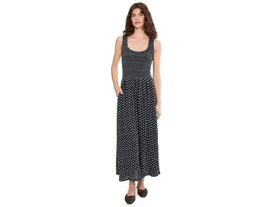 Faherty Sophia Smocked Dress In Black