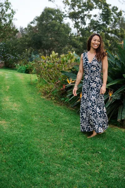 Faherty Sorrento Sleeveless Dress In Navy Canopy Floral