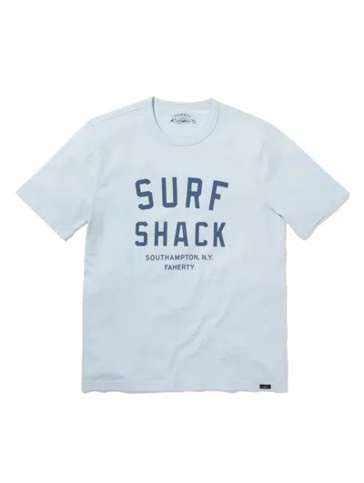 Faherty Southampton Short-sleeve Crew T-shirt In Blue Oasis