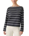 Faherty Sport Jersey Boatneck Top In Black