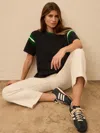 Faherty Sport Jersey Throwback T-shirt In Black