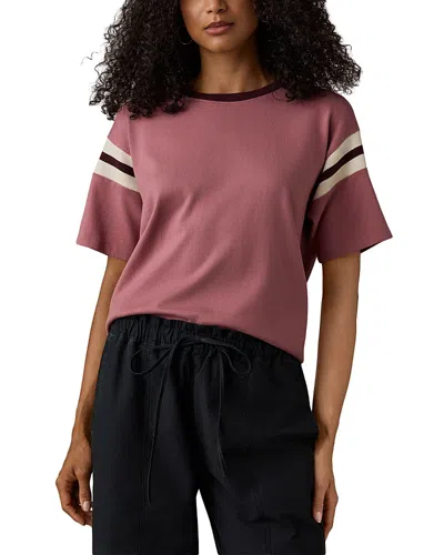 Faherty Sport Jersey Throwback Tee In Pink