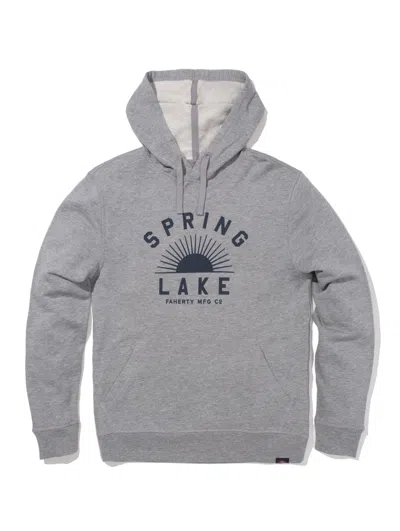 Faherty Spring Lake Popover Hoodie In Grey Heather | ModeSens