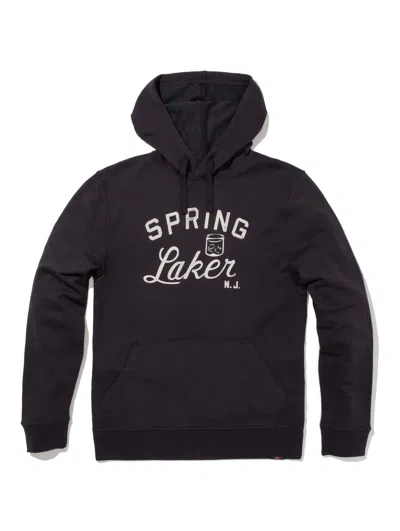 Faherty Spring Lake Popover Hoodie In Washed Black