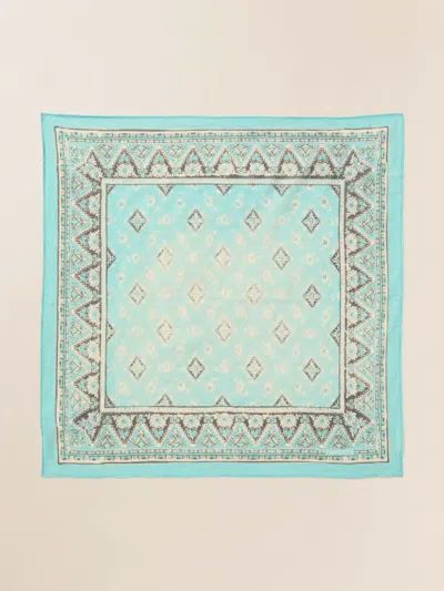 Faherty Spring Salutation Bandana In Aqua