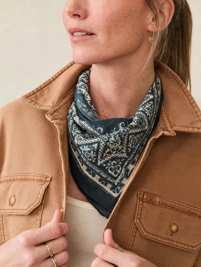 Faherty Spring Salutation Bandana In Blue
