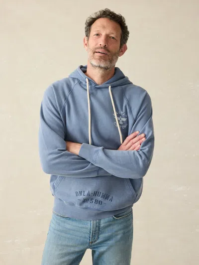 Faherty Steven Paul Judd Fleece Hoodie In Mautan Blue
