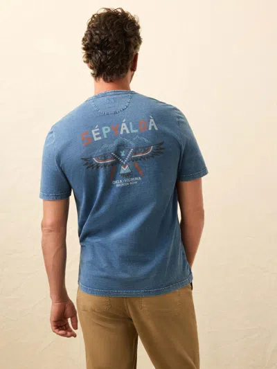 Faherty Steven Paul Judd Thunderbird Indigo T-shirt In Blue