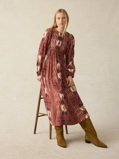 Faherty Stevie Dress In Issa Patchwork Ikat