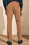 Faherty Straight Leg Stretch Corduroy Pants In Raw Umber
