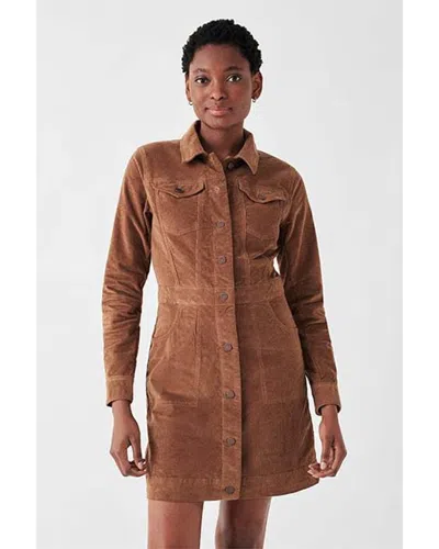 Faherty Stretch Cord Michelle Dress In Brown