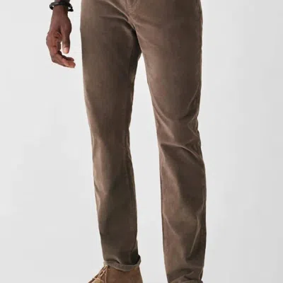 Faherty Stretch Corduroy 5-pocket Pant In Mountain Brown In Gold