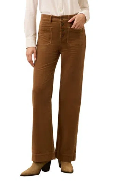 Faherty Stretch Corduroy Patch Pocket Pants In Brown