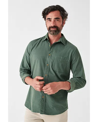 Faherty Stretch Corduroy Shirt In Green