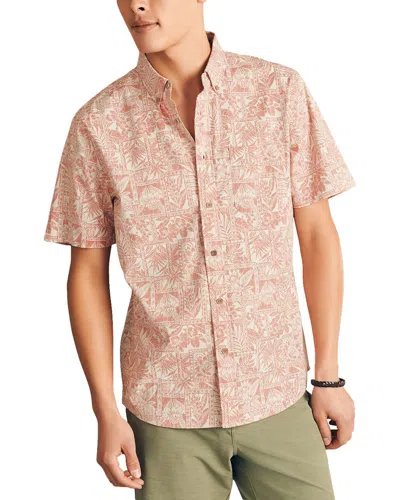 Faherty Stretch Playa Shirt In Pink