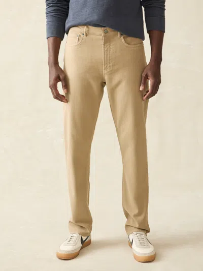 Faherty Stretch Terry 5-pocket Athletic Fit Pants In Neutral