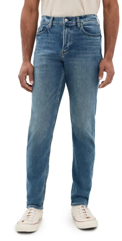 FAHERTY STRETCH TERRY 5 POCKET JEANS STORM HARBOR WASH