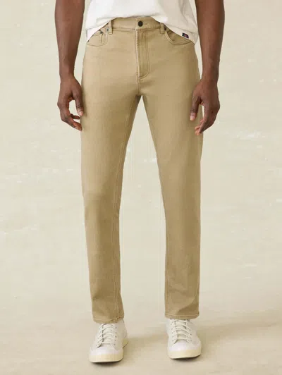 Faherty Stretch Terry 5-pocket Pants In Desert Khaki