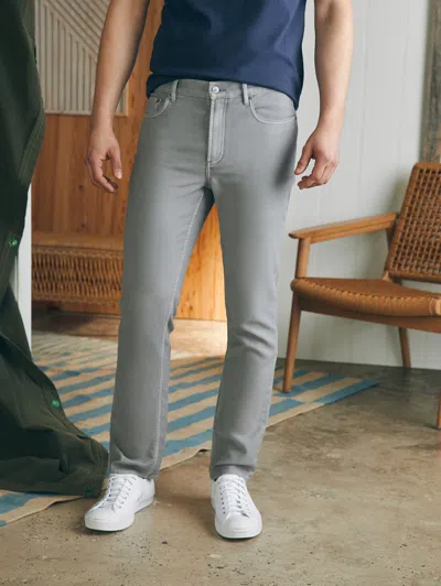Faherty Stretch Terry 5-pocket Pants In Iron
