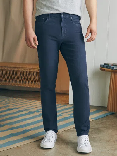 Faherty Stretch Terry 5-pocket Pants In Navy