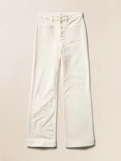 Faherty Stretch Terry Cord Patch Pocket Pants In White