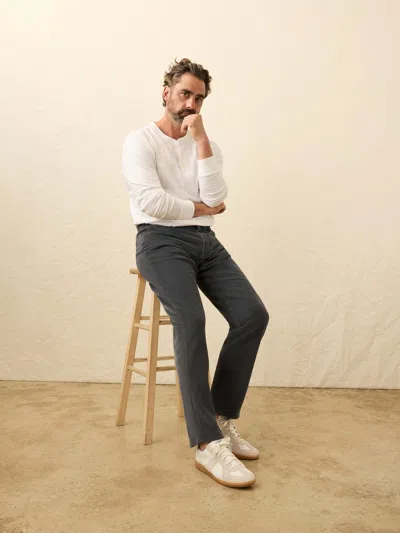 Faherty Stretch Terry Corduroy 5 Pocket Pants In Black