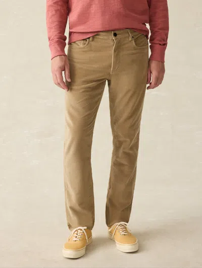 Faherty Stretch Terry Corduroy 5-pocket Pants In Barley