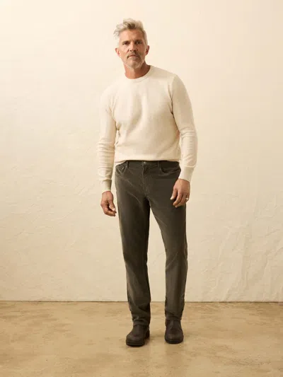 Faherty Stretch Terry Corduroy 5 Pocket Pants In Green