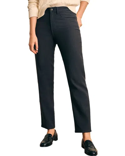 Faherty Stretch Terry Five Pocket Pant In Black