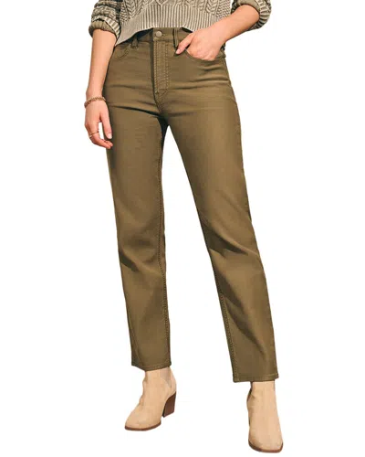 Faherty Stretch Terry Five Pocket Pant In Green