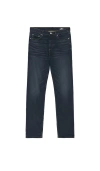 Faherty Stretch Terry Indigo 5 Pocket Jeans In Blue